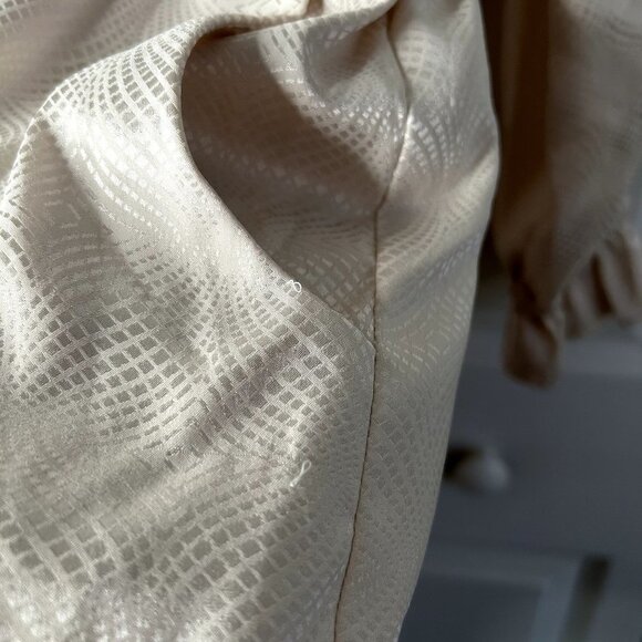 Love, Whit Ivory White One Shoulder Asymmetrical Jumpsuit Women's Size 12 - Picture 9 of 13